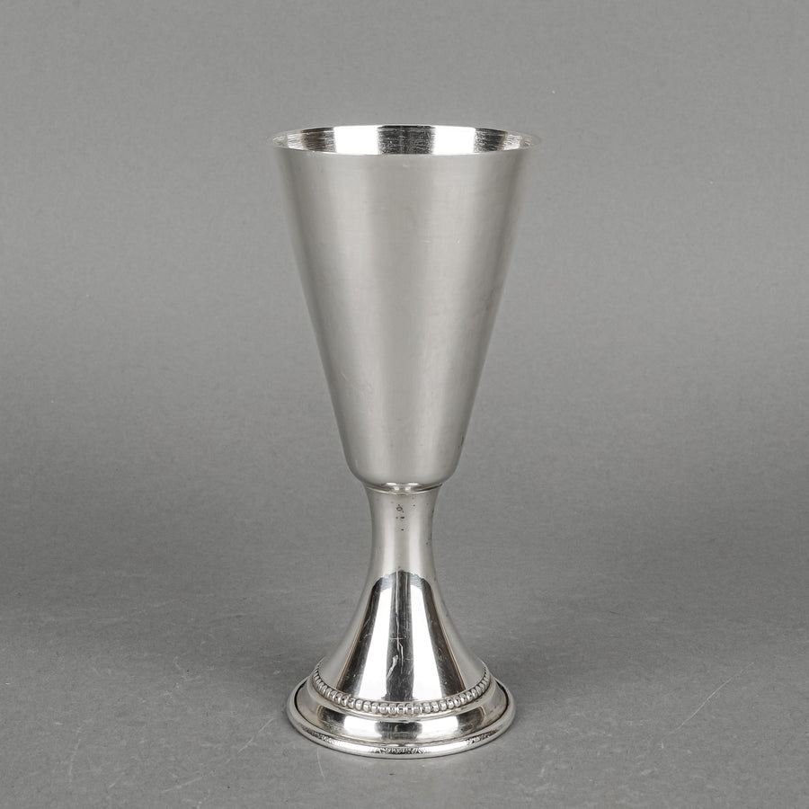 JACK MULLER Wales Silver Plate Wine Glasses Set of 2