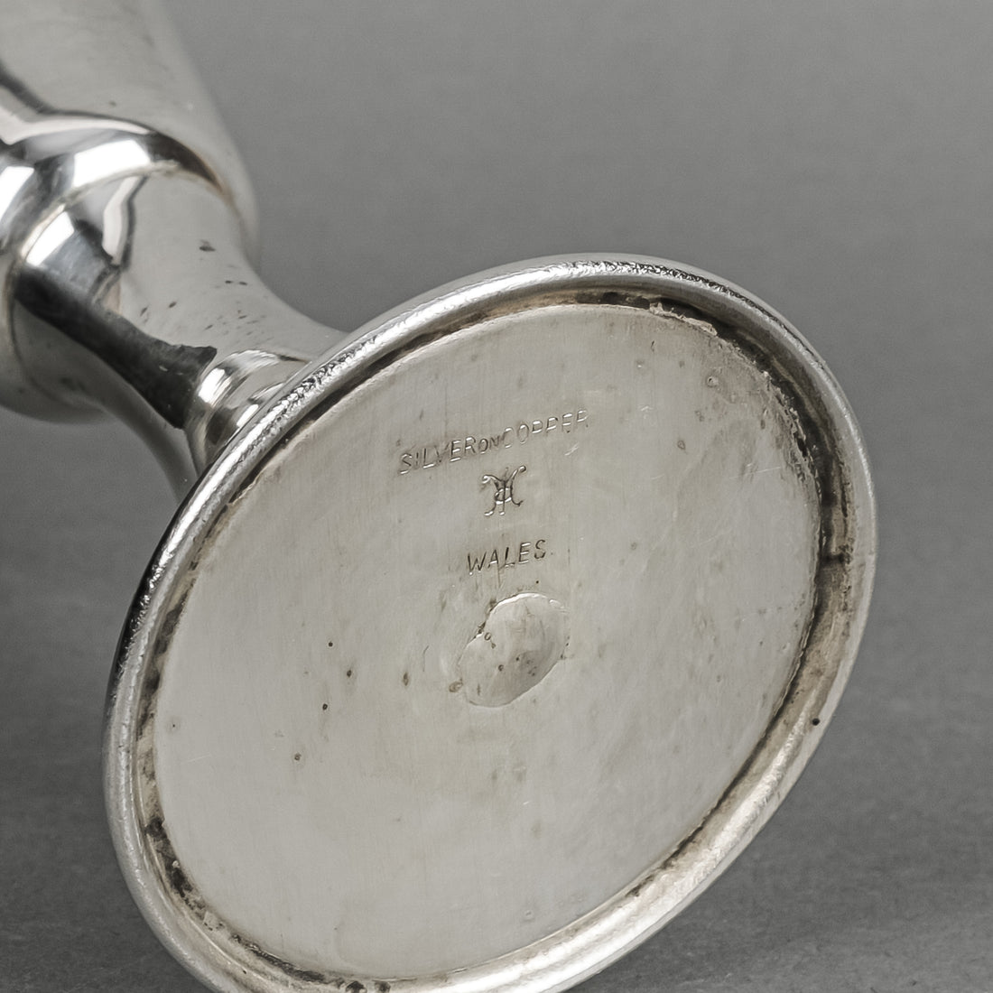 JACK MULLER Wales Silver Plate Wine Glasses Set of 2