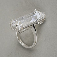 SWAROVSKI Silver Tone Mesmera Cocktail Rings Set - 3
