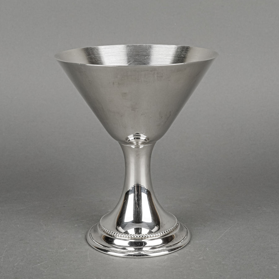 JACK MULLER Wales Silver Plate Coupe Champagne Glass