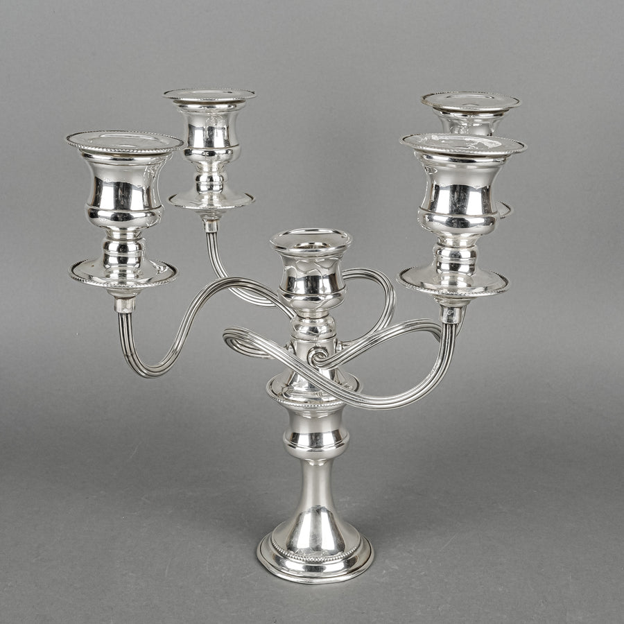 JACK MULLER Wales Silver Plate Convertible 4 Arm Candelabrum