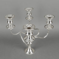 JACK MULLER Wales Silver Plate Convertible 4 Arm Candelabrum