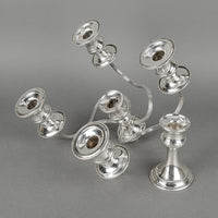 JACK MULLER Wales Silver Plate Convertible 4 Arm Candelabrum