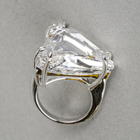 SWAROVSKI Silver Tone Mesmera Cocktail Rings Set - 3