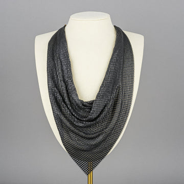 WHITING & DAVIS Black Bib Necklace