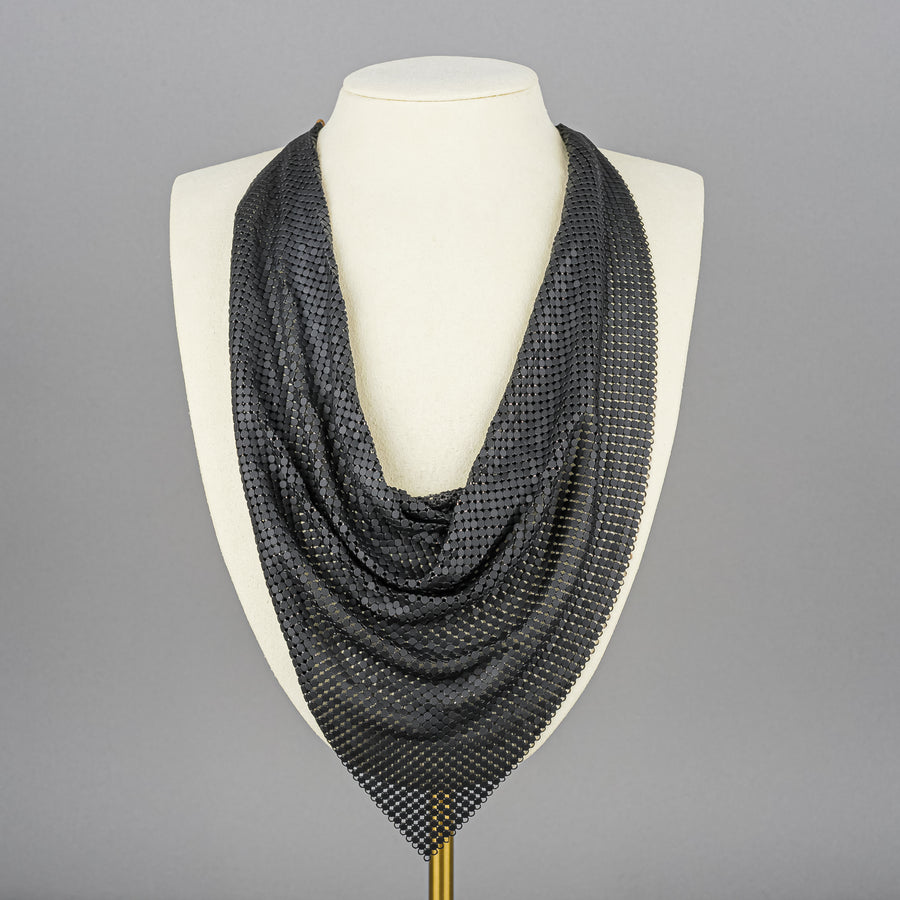 WHITING & DAVIS Black Bib Necklace