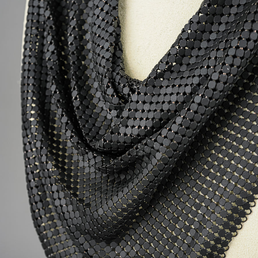 WHITING & DAVIS Black Bib Necklace