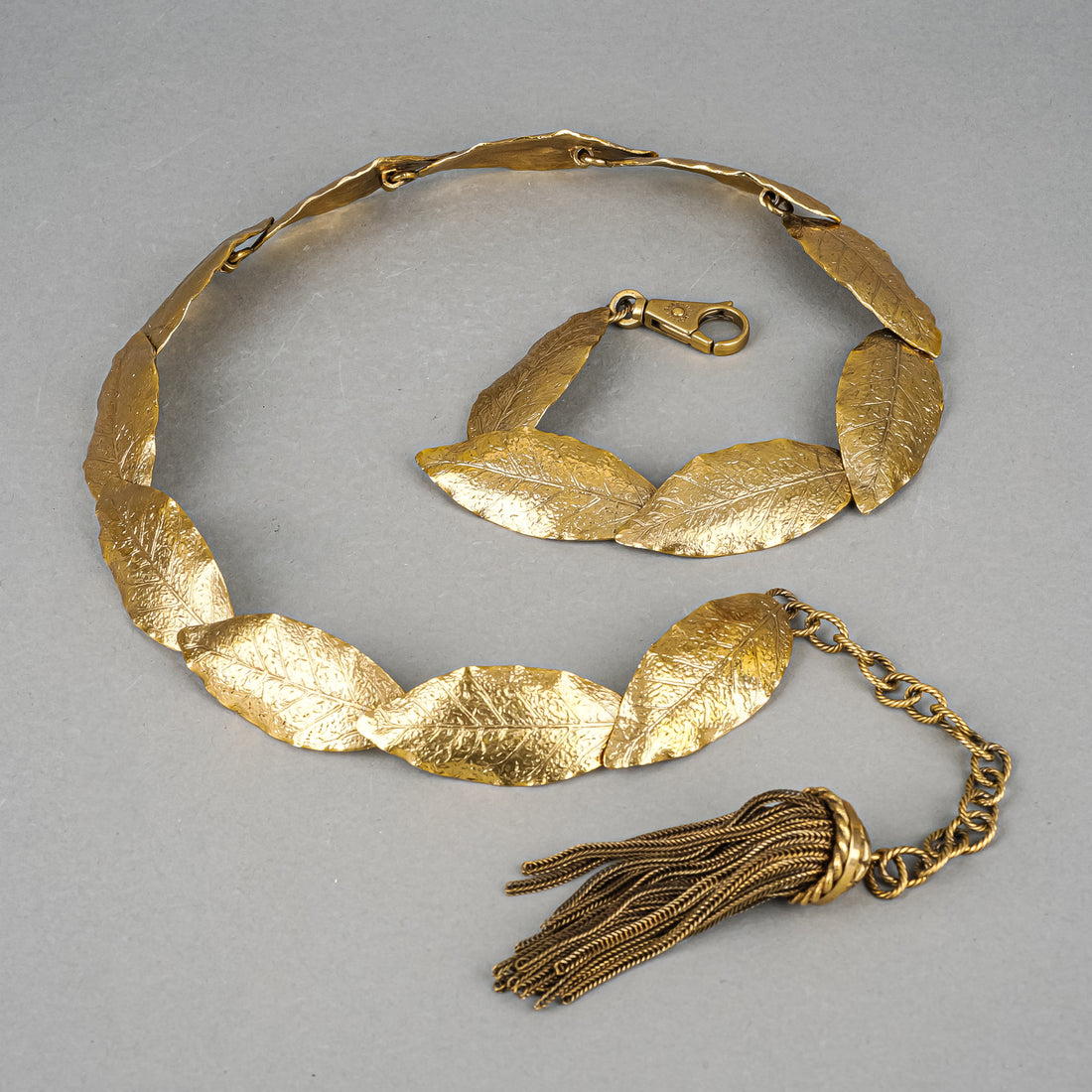 DOLCE & GABBANA Gold Tone Leaf Belt