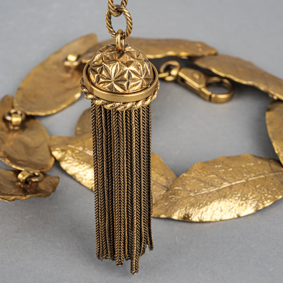 DOLCE & GABBANA Gold Tone Leaf Belt