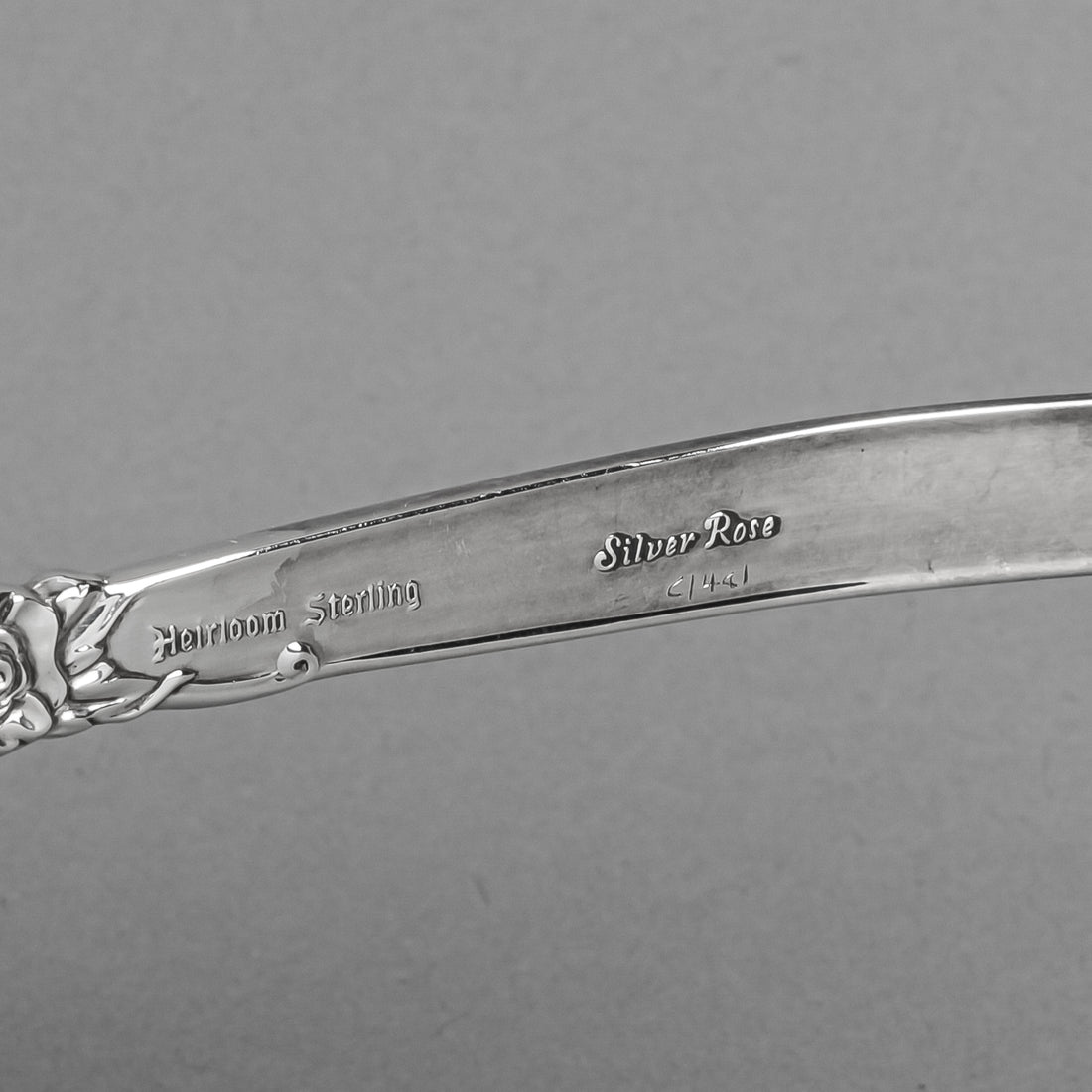 HEIRLOOM Silver Rose Sterling Gravy Ladle