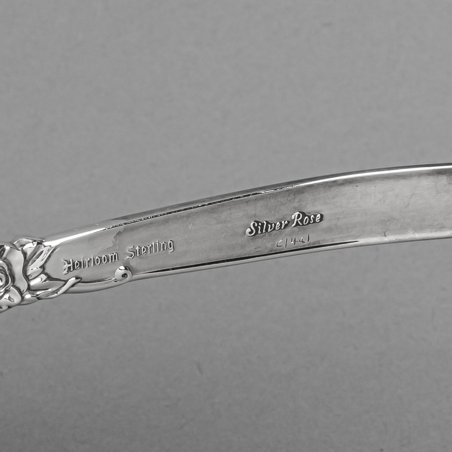 HEIRLOOM Silver Rose Sterling Gravy Ladle