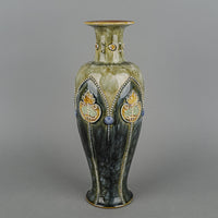 ROYAL DOULTON Lambeth Style Art Nouveau Stoneware Vase 8425D