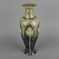 ROYAL DOULTON Lambeth Style Art Nouveau Stoneware Vase 8425D