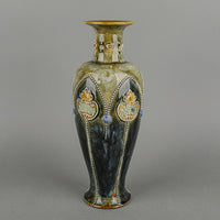 ROYAL DOULTON Lambeth Style Art Nouveau Stoneware Vase 8425D