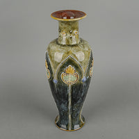 ROYAL DOULTON Lambeth Style Art Nouveau Stoneware Vase 8425D