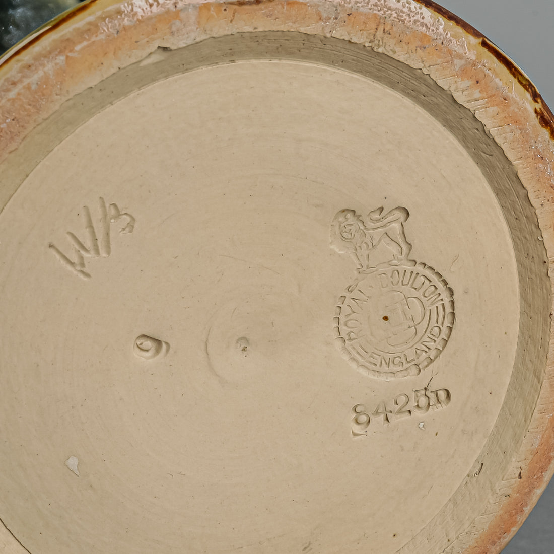 ROYAL DOULTON Lambeth Style Art Nouveau Stoneware Vase 8425D