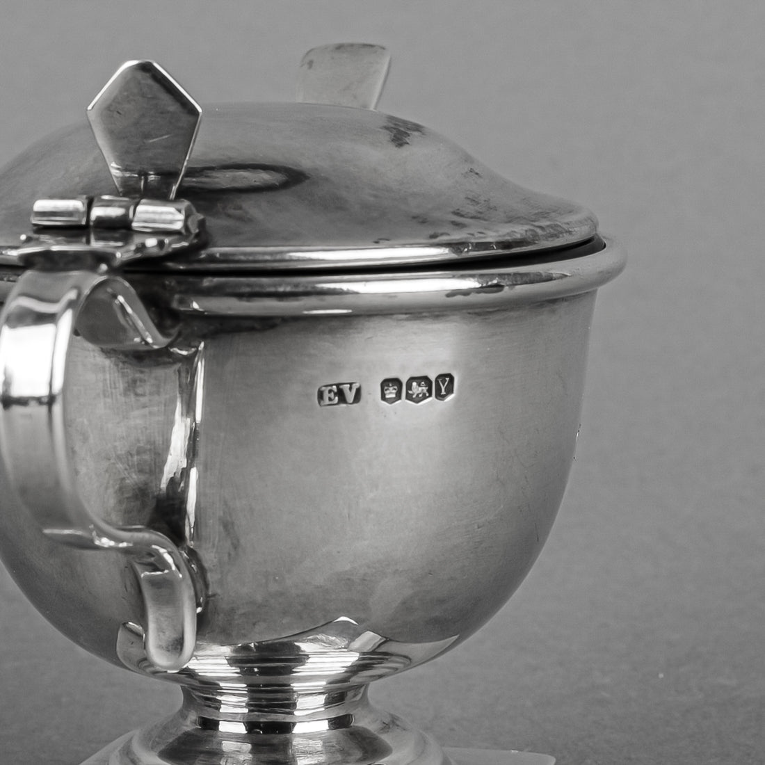 VINERS Sterling Salt Pepper And Mustard Set 5 Pieces