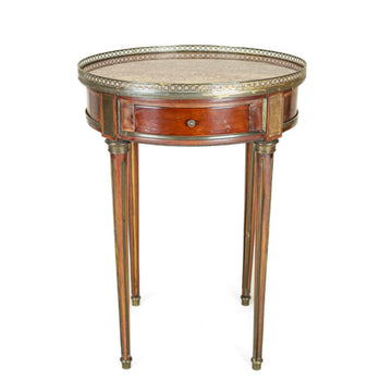 Louis XVI Style Round Gallery Table With Stone Top