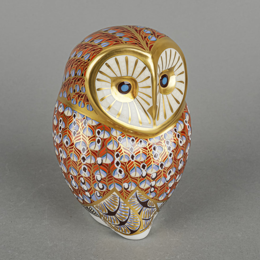 ROYAL CROWN DERBY Paperweight Barn Owl