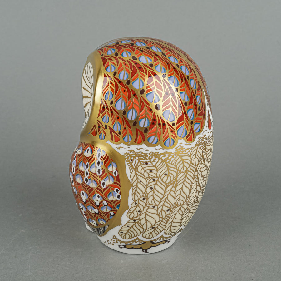 ROYAL CROWN DERBY Paperweight Barn Owl