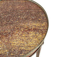 Louis XVI Style Round Gallery Table With Stone Top