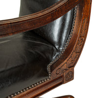 Vintage Style Leather Office Chair