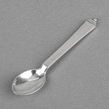 GEORG JENSEN Pyramid Sterling Coffee Spoons Set Of 8