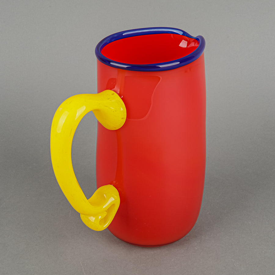 CHERYL TAKACS Art Glass Jug/Pitcher Primary Colours