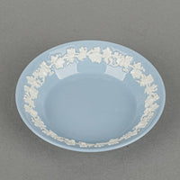 WEDGWOOD White On Blue Embossed Queens Ware Nappies Set of 12