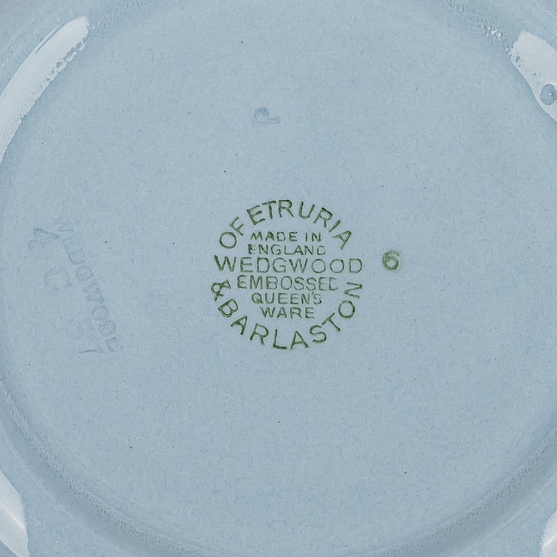 WEDGWOOD White On Blue Embossed Queens Ware Nappies Set of 12