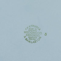 WEDGWOOD White On Blue Embossed Queens Ware Cake Plate