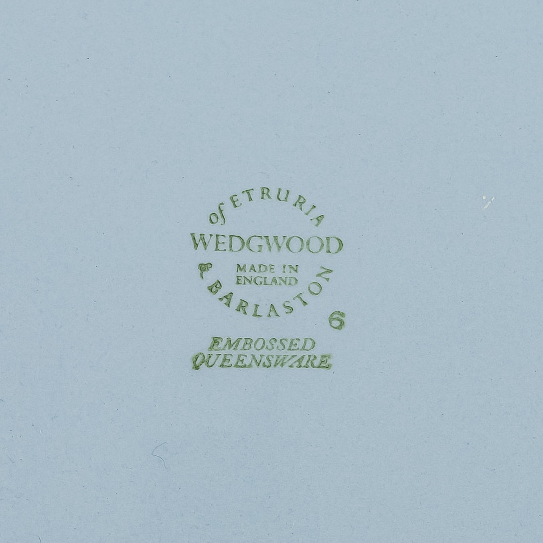 WEDGWOOD White On Blue Embossed Queens Ware Round Platter/Charger