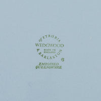 WEDGWOOD White On Blue Embossed Queens Ware Round Platter/Charger
