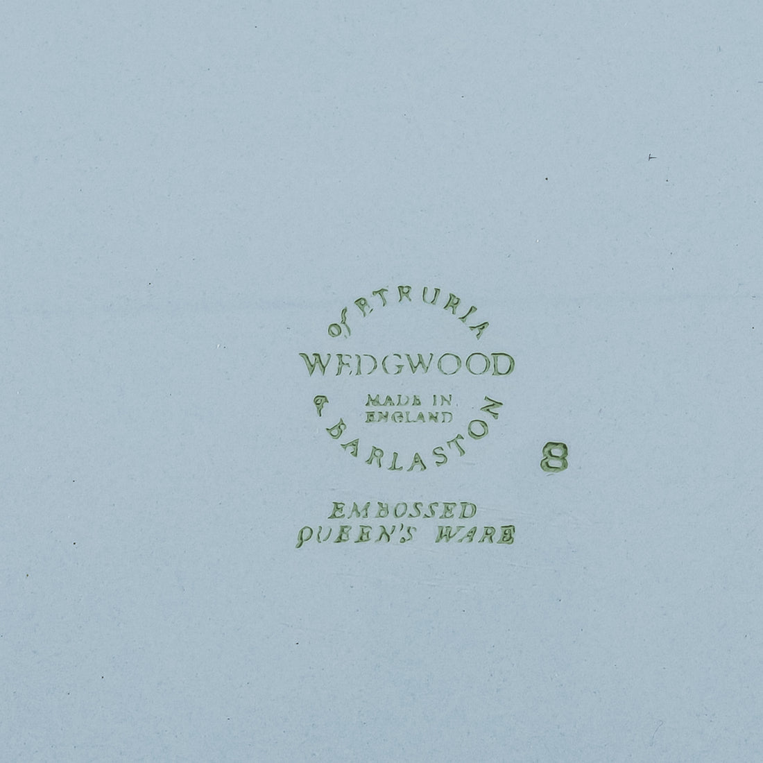 WEDGWOOD White On Blue Embossed Queens Ware Platter