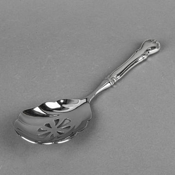 TOWLE French Provincial Sterling Handle Stainless Steel Pierced Spoon