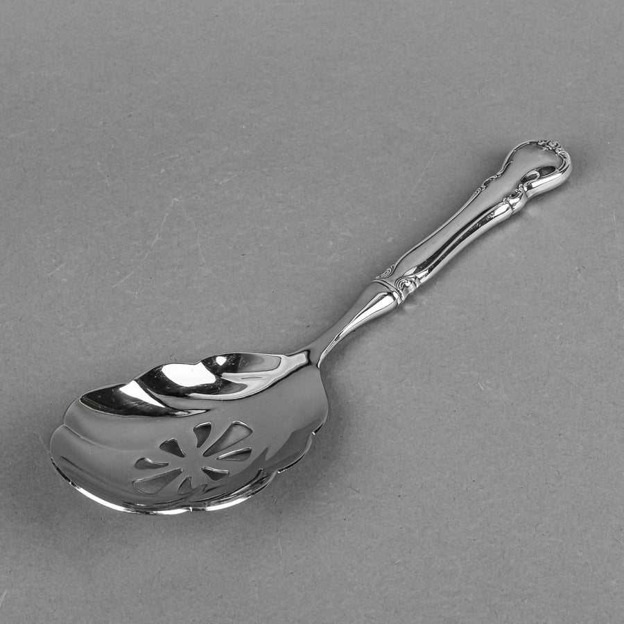 TOWLE French Provincial Sterling Handle Stainless Steel Pierced Spoon