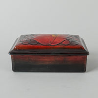 MOORCROFT Leaf & Berry Flambe Lidded Box W4.75"xD3.5"
