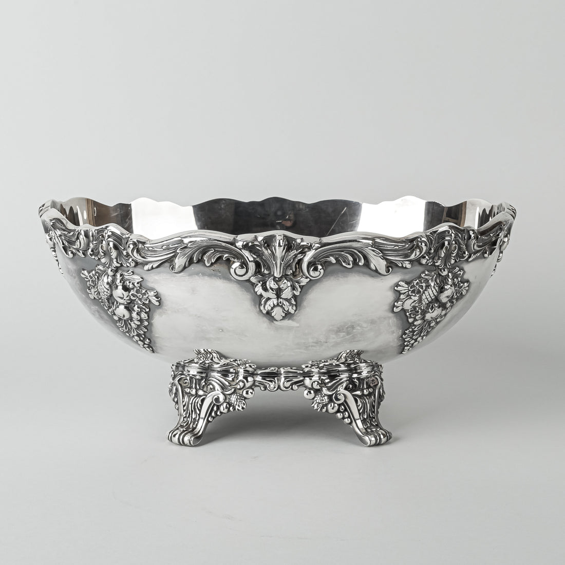 REED & BARTON King Francis Silverplate Footed Oval Bowl 1684