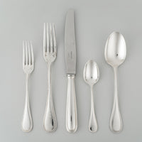 CHRISTOFLE Perles Silverplate Flatware 12 Place Settings Plus Extras