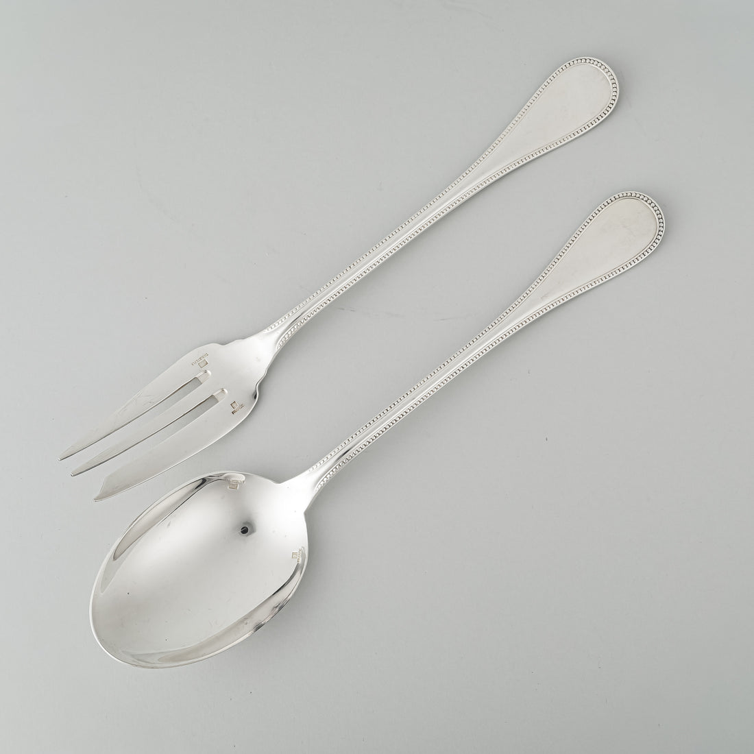 CHRISTOFLE Perles Silverplate Flatware 12 Place Settings Plus Extras
