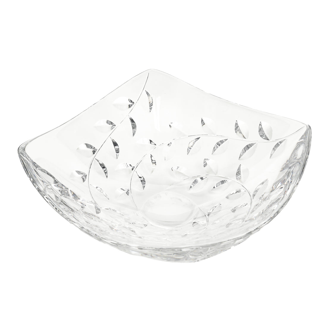 TIFFANY & CO Floral Vine Square Crystal Bowl