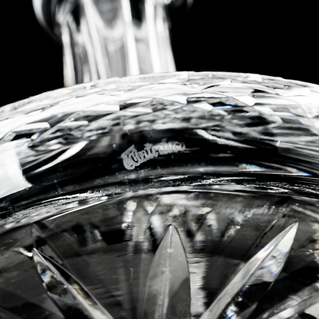 WATERFORD Lismore Ships Decanter And Ball Stopper