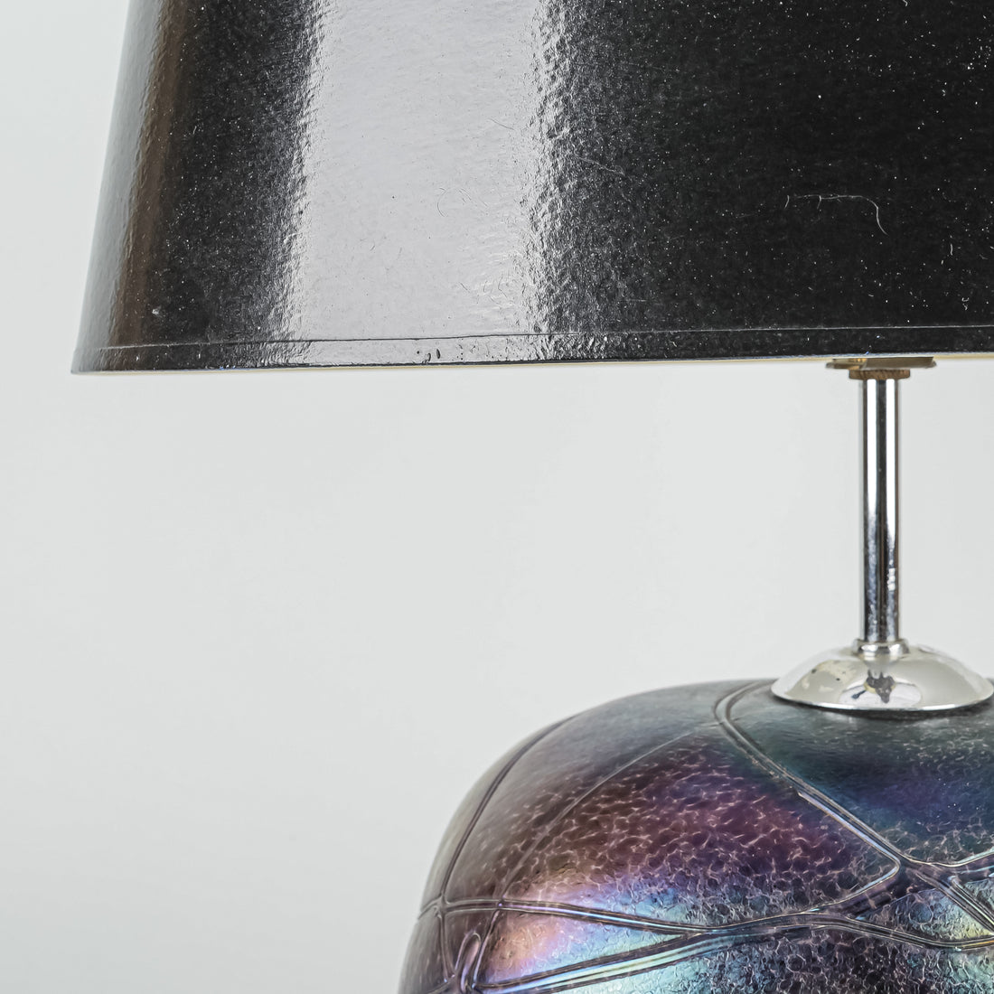 BODA Volcano Glass Lamp With Black Shade Studio Model 98172