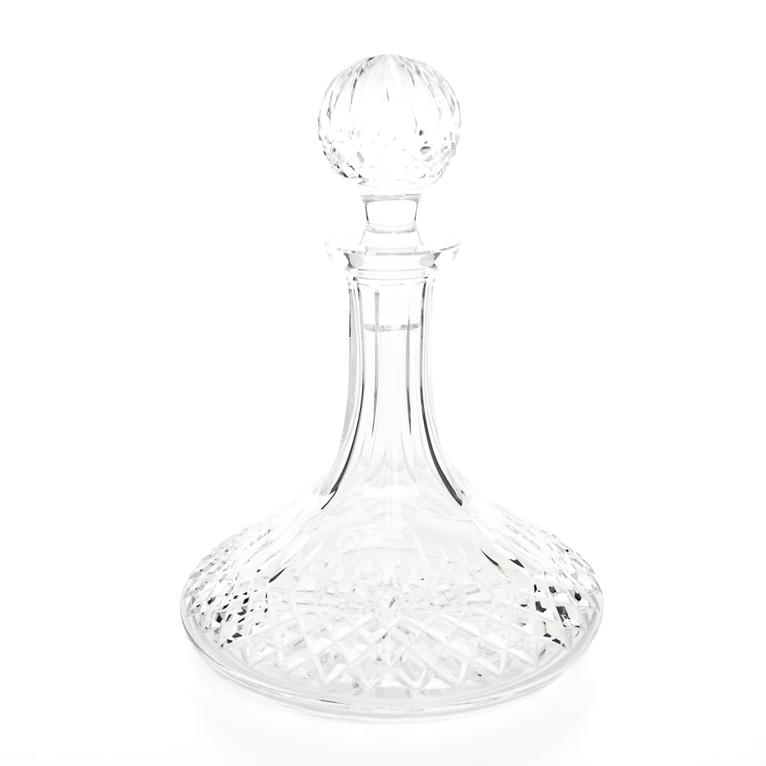 WATERFORD Lismore Ships Decanter And Ball Stopper