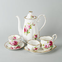 ROYAL ALBERT American Beauty Coffee Set 9 Pieces