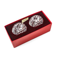 BACCARAT Bambous Swirl Napkin Rings Set Of 2 Boxed