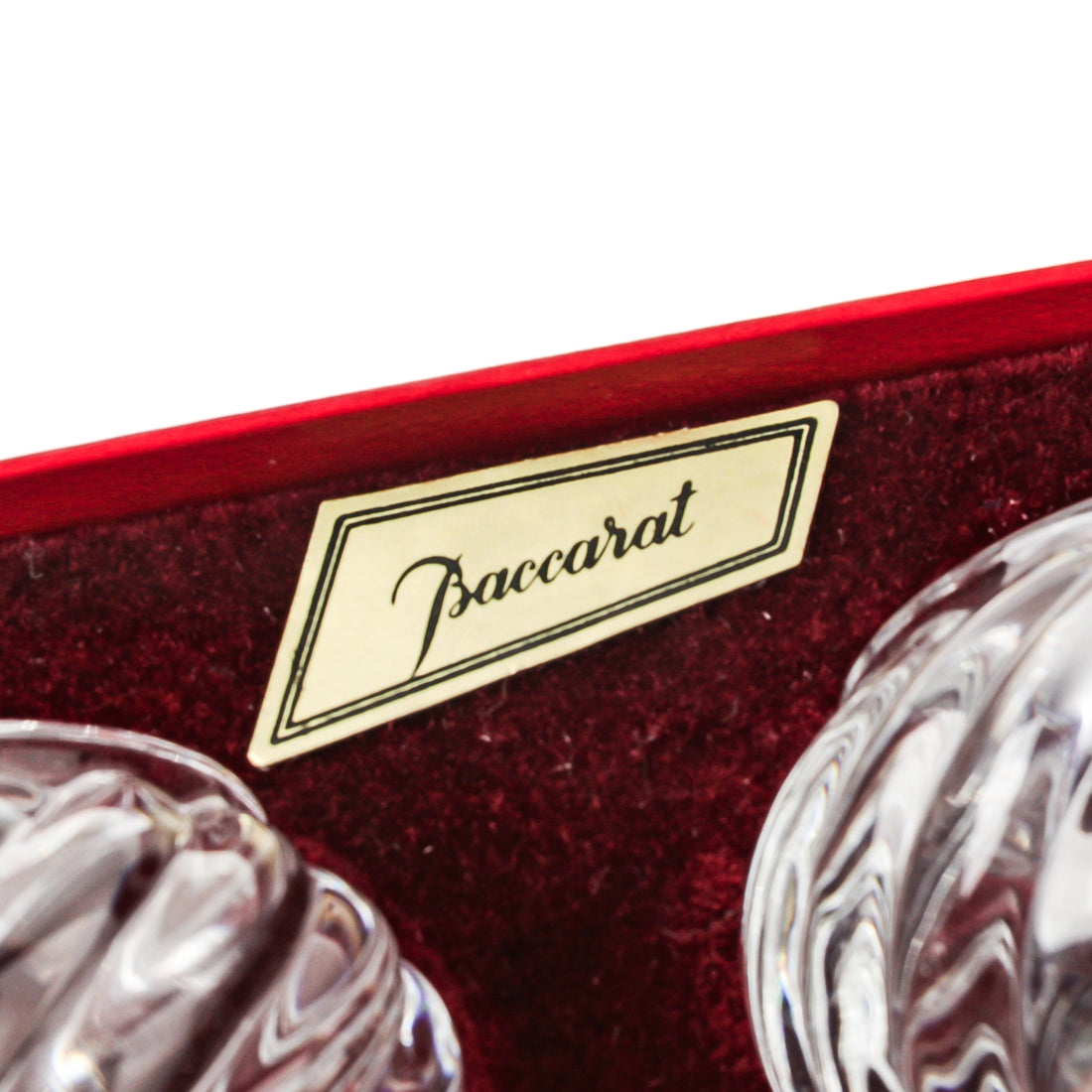 BACCARAT Bambous Swirl Napkin Rings Set Of 2 Boxed