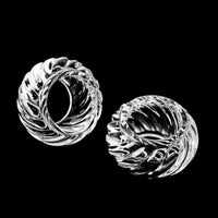BACCARAT Bambous Swirl Napkin Rings Set Of 2 Boxed