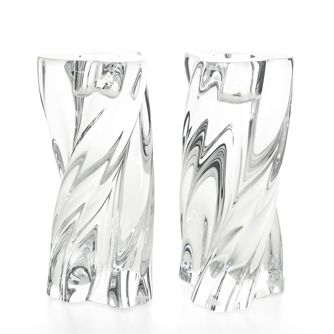 BACCARAT Odilon Twist Candlesticks Set of 2