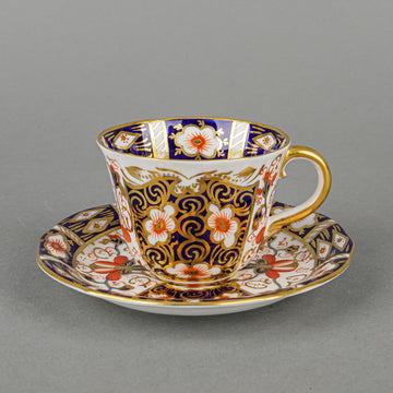 Antique ROYAL CROWN DERBY Traditional Imari 2451 Demitasse And Saucers 18 Pieces